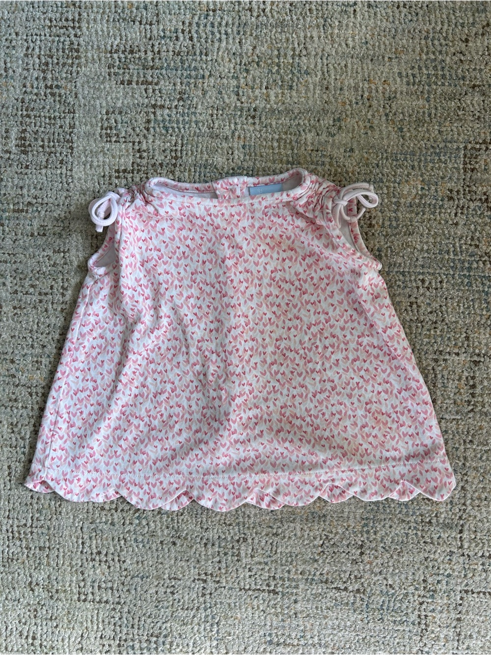 bella bliss Pink Heart Tie-Shoulder Tank